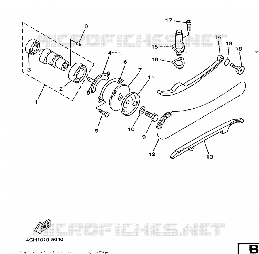 CAMSHAFT / TIMING CHAIN Yamaha SCOOTER 250 1996 MAJESTY  YP250