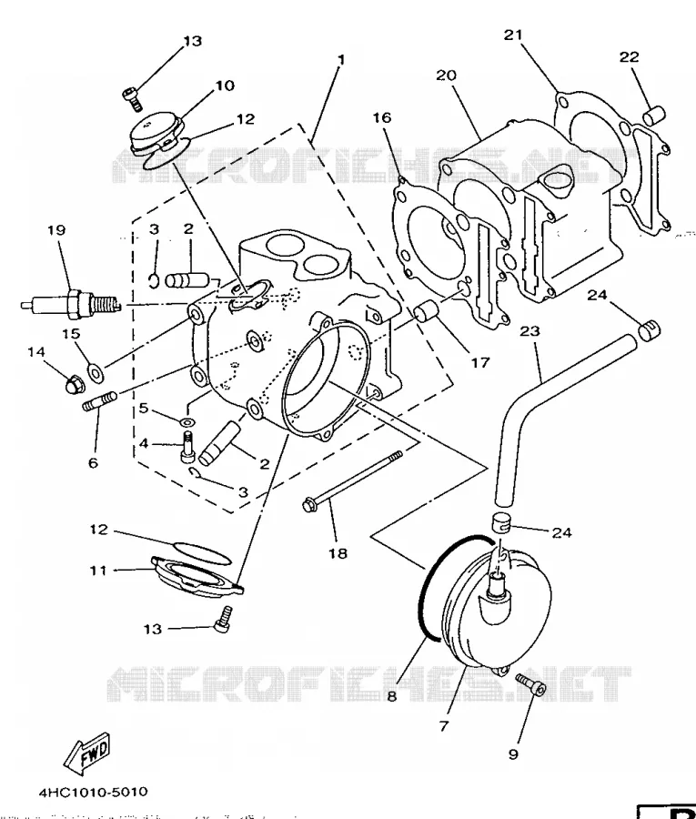 CYLINDER Yamaha SCOOTER 250 1996 MAJESTY  YP250