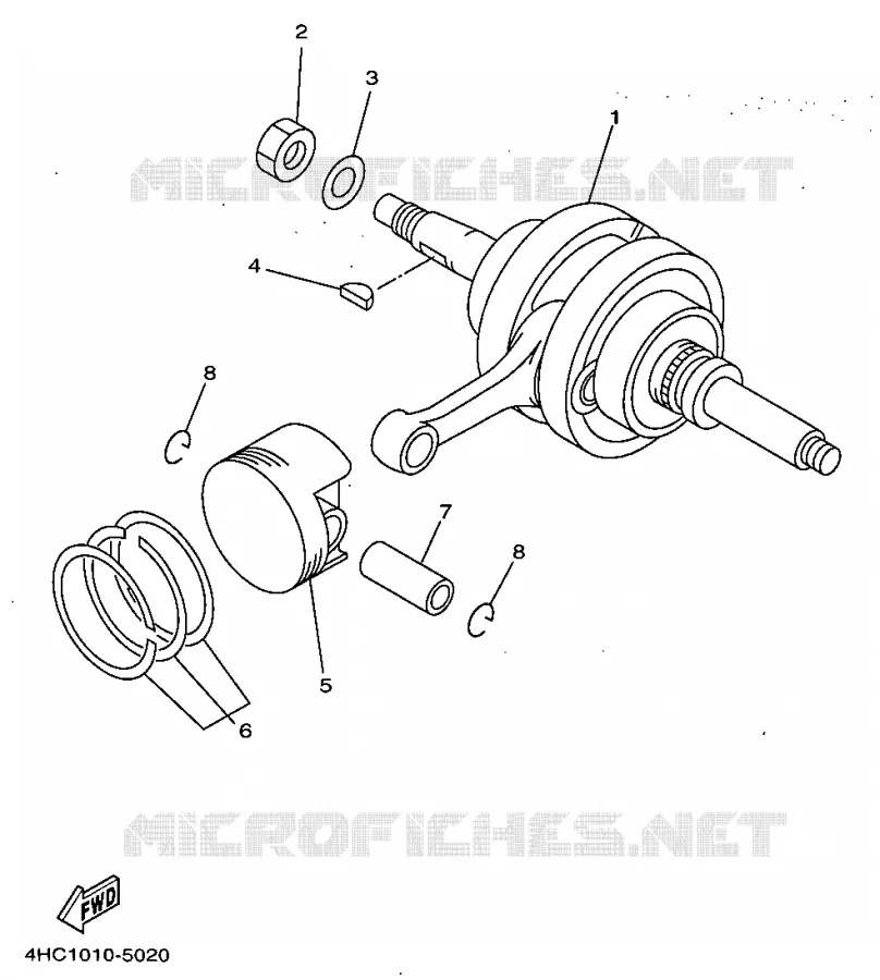 CRANKSHAFT / PISTON Yamaha SCOOTER 250 1997 MAJESTY  YP250