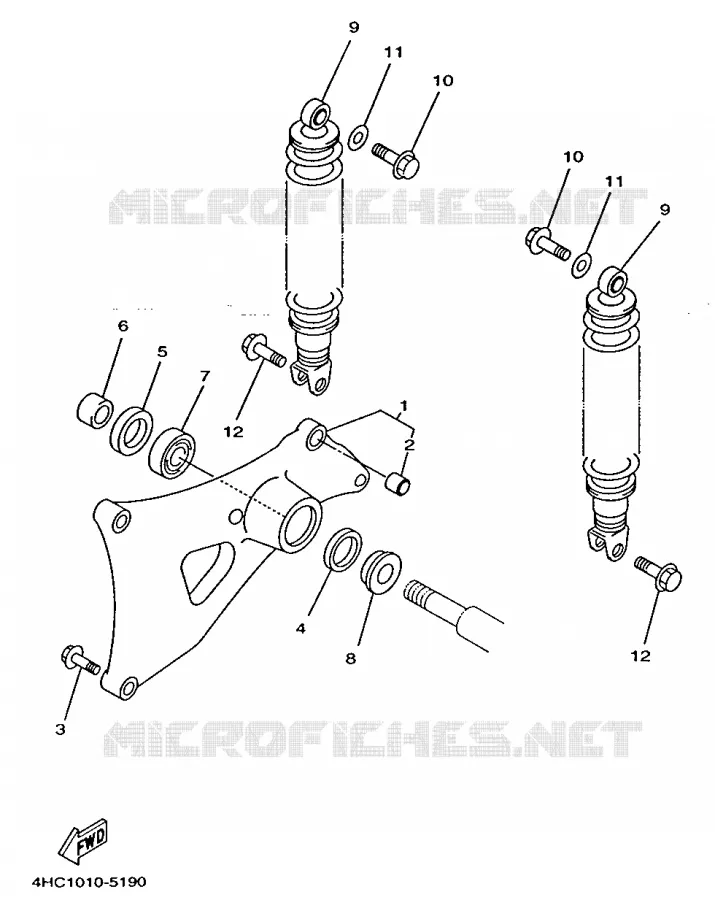 SWINGARM / SHOCK ABSORBER Yamaha SCOOTER 250 1997 MAJESTY  YP250