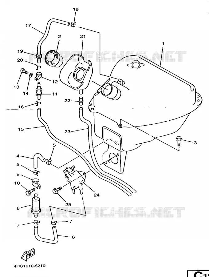 FUEL TANK Yamaha SCOOTER 250 1997 MAJESTY  YP250