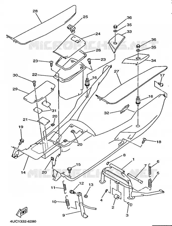 STAND / FOOTREST Yamaha SCOOTER 250 1997 MAJESTY  YP250