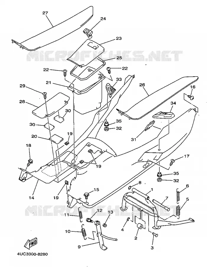 STAND / FOOTREST Yamaha SCOOTER 250 1998 MAJESTY  YP250