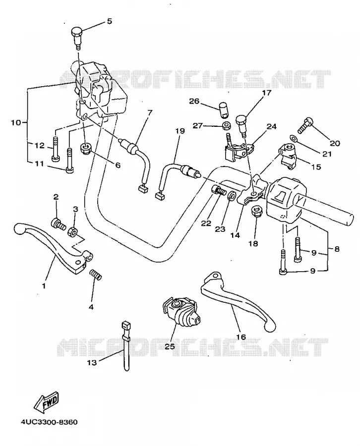 SWITCH / LEVER Yamaha SCOOTER 250 1998 MAJESTY  YP250