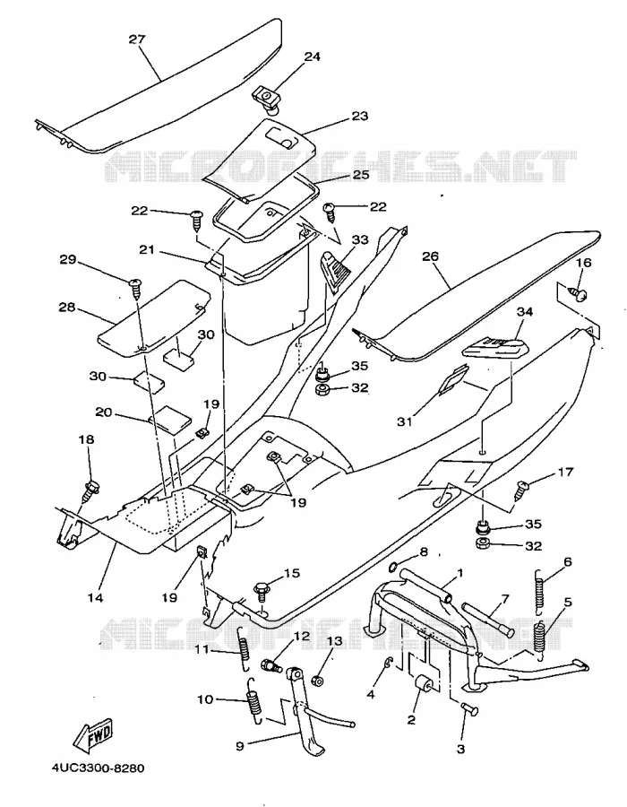 STAND / FOOTREST Yamaha SCOOTER 250 1998 MAJESTY  YP250