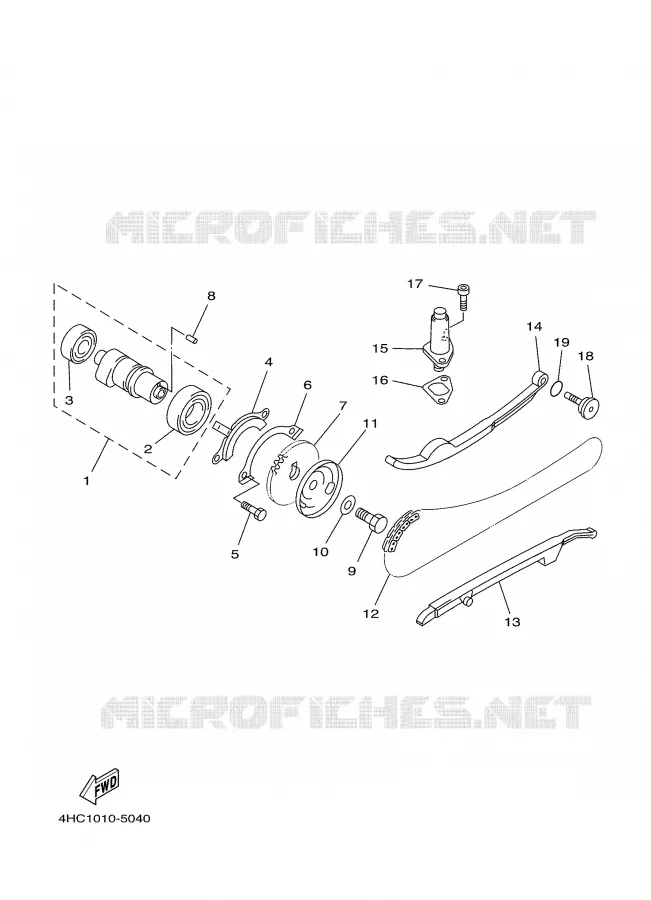 CAMSHAFT / TIMING CHAIN Yamaha SCOOTER 250 2000 MAJESTY  YP250