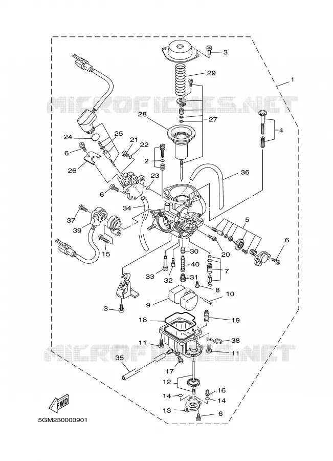 CARBURETOR Yamaha SCOOTER 250 2000 MAJESTY  YP250
