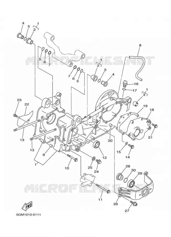 CRANKCASE Yamaha SCOOTER 250 2001 MAJESTY  YP250