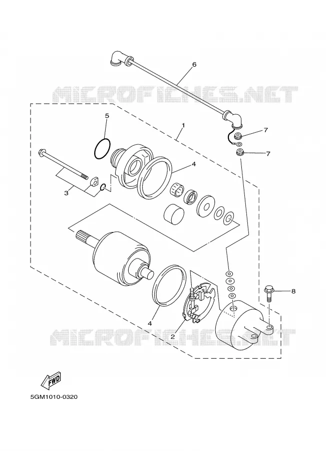 STARTER MOTOR Yamaha SCOOTER 250 2001 MAJESTY  YP250