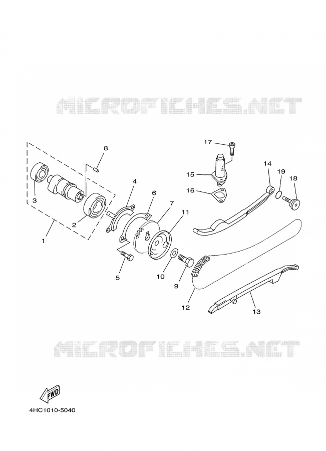 CAMSHAFT / TIMING CHAIN Yamaha SCOOTER 250 2002 MAJESTY  YP250
