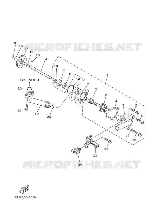 WATERPUMP / HOSES Yamaha SCOOTER 250 2003 MAJESTY  YP250