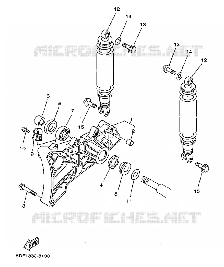 SWINGARM / SHOCK ABSORBER Yamaha SCOOTER 250 1998 MAJESTY  YP250D