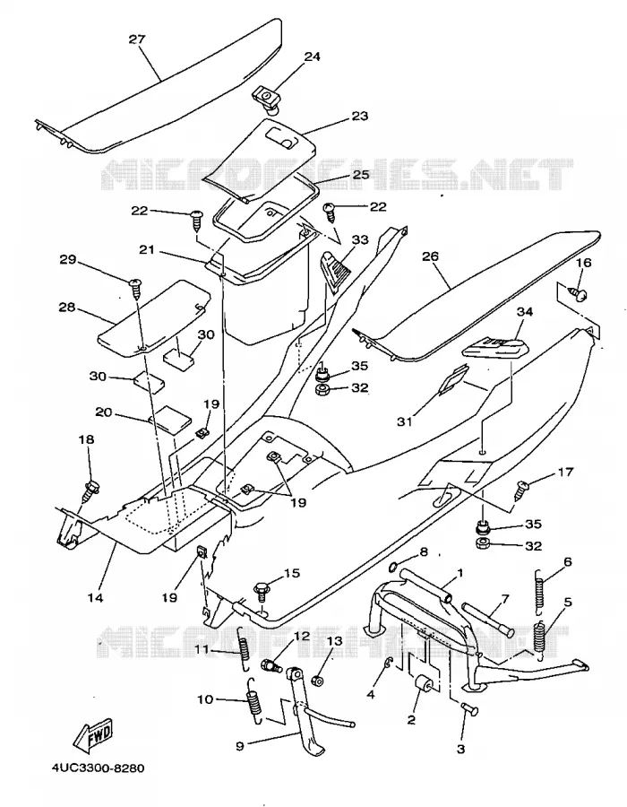 STAND / FOOTREST Yamaha SCOOTER 250 1998 MAJESTY  YP250D