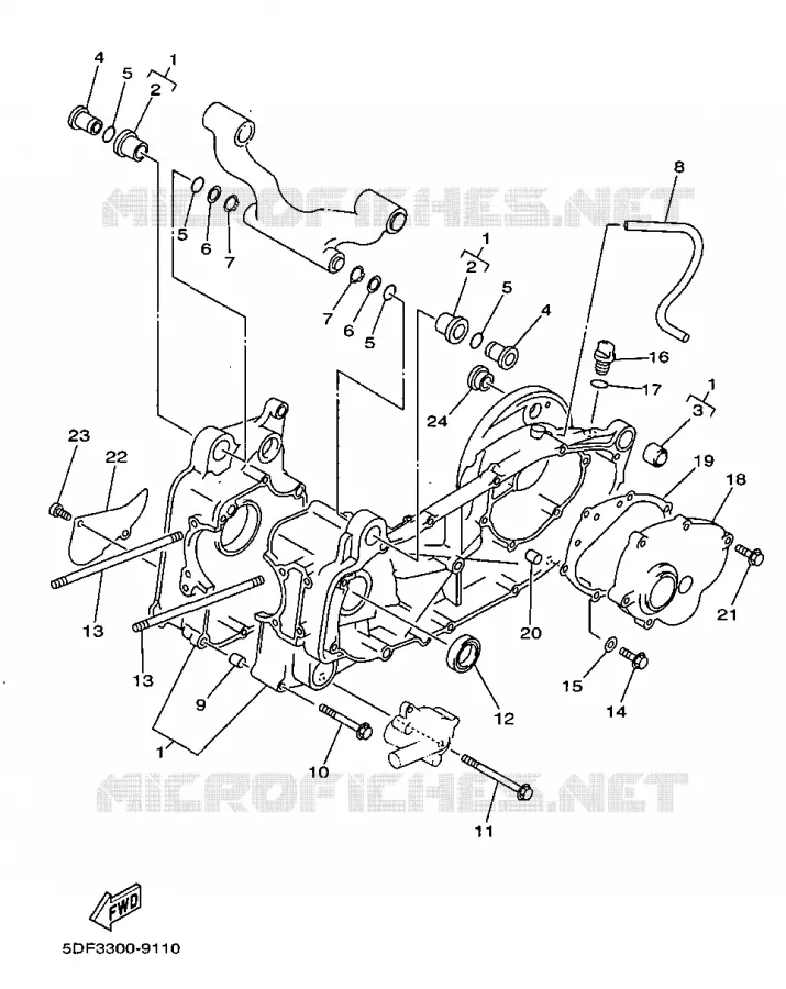 CRANKCASE Yamaha SCOOTER 250 1999 MAJESTY  YP250D