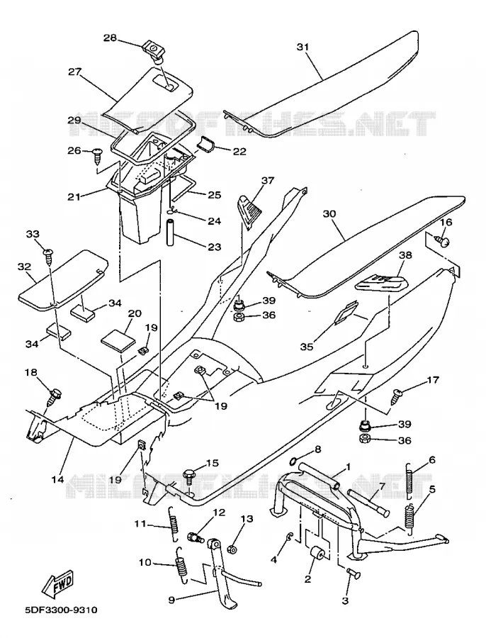 STAND / FOOTREST Yamaha SCOOTER 250 1999 MAJESTY  YP250D