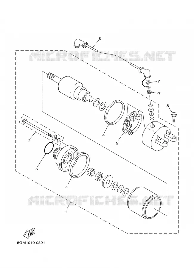STARTER MOTOR Yamaha SCOOTER 250 2003 MAJESTY  YP250R