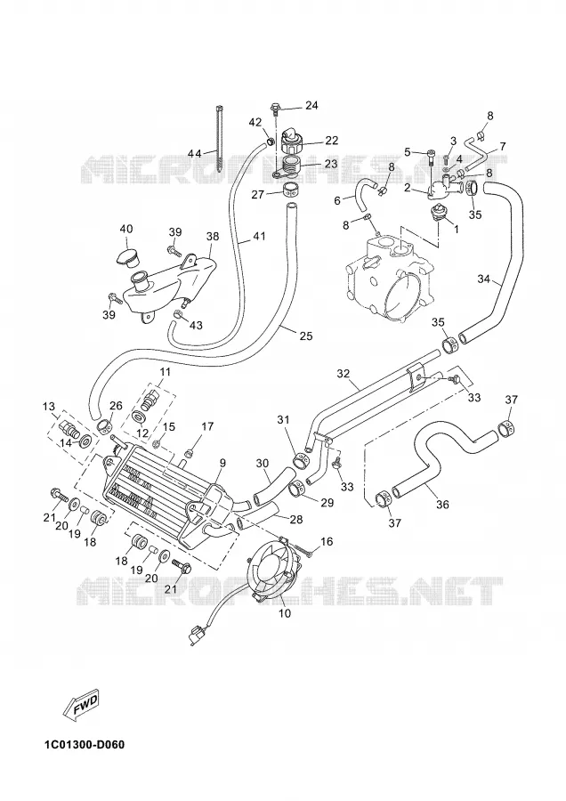 RADIATOR / HOSES Yamaha SCOOTER 250 2005 XMAX  YP250R X-MAX 250