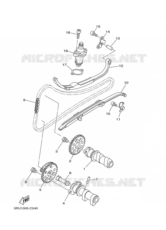 CAMSHAFT / TIMING CHAIN Yamaha SCOOTER 400 2006 MAJESTY  YP400