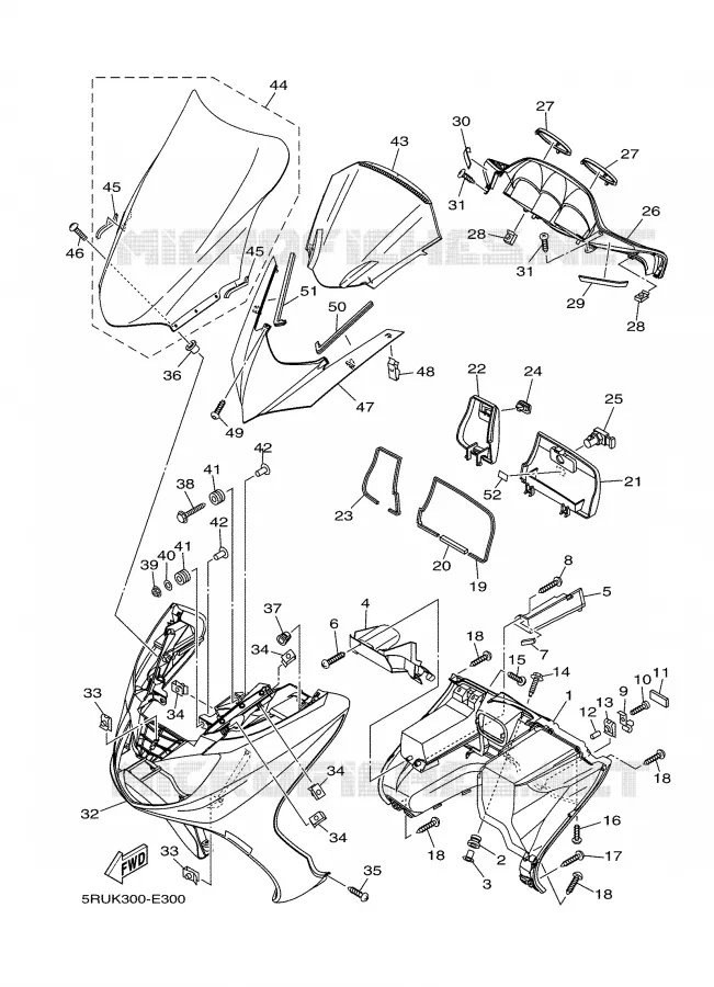 LEG SHIELD Yamaha SCOOTER 400 2006 MAJESTY  YP400
