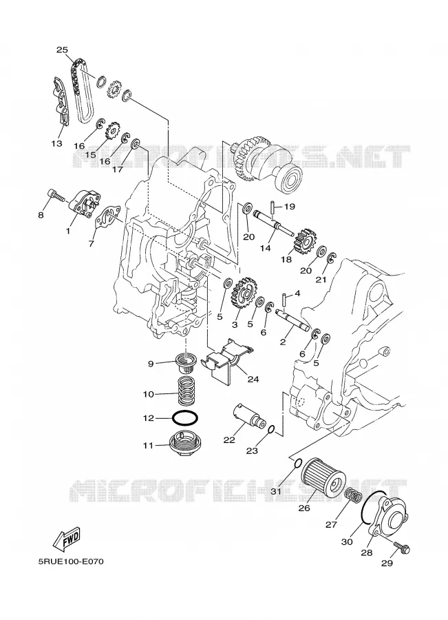 OIL PUMP Yamaha SCOOTER 400 2008 MAJESTY  YP400