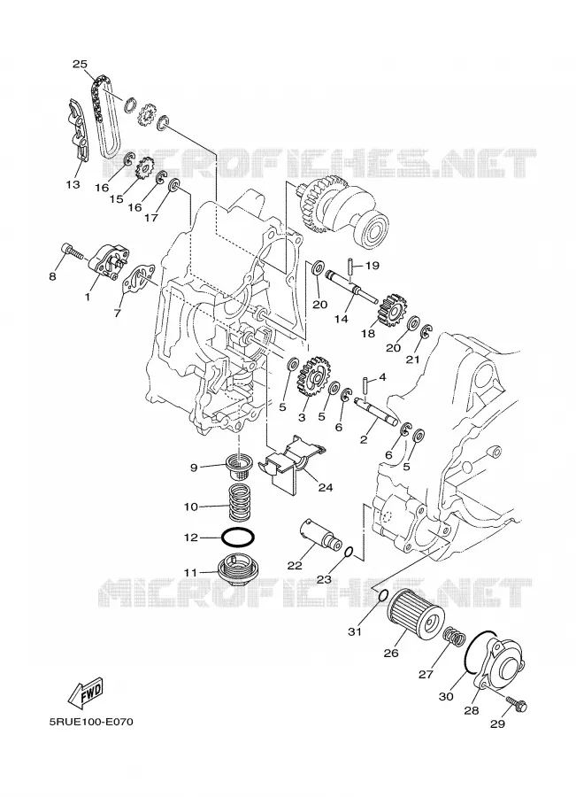 OIL PUMP Yamaha SCOOTER 400 2007 MAJESTY ABS  YP400A