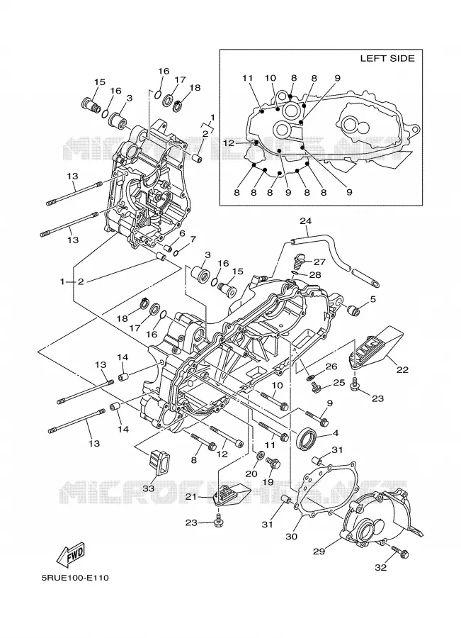 CRANKCASE Yamaha SCOOTER 400 2007 MAJESTY ABS  YP400A