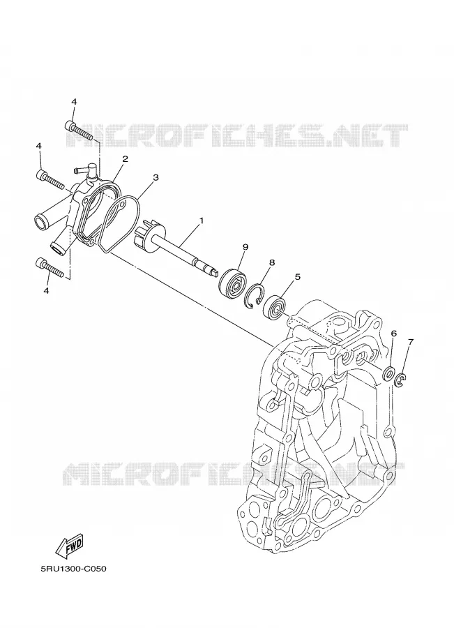 WATERPUMP / HOSES Yamaha SCOOTER 400 2008 MAJESTY ABS  YP400A MAJESTY400A