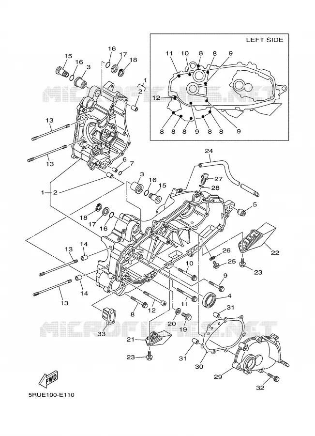 CRANKCASE Yamaha SCOOTER 400 2006 MAJESTY  YP400V