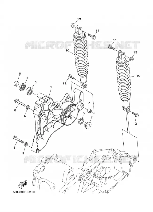 SWINGARM / SHOCK ABSORBER Yamaha SCOOTER 400 2006 MAJESTY  YP400V