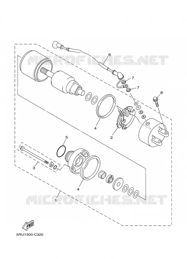 STARTER MOTOR Yamaha SCOOTER 400 2006 MAJESTY  YP400V