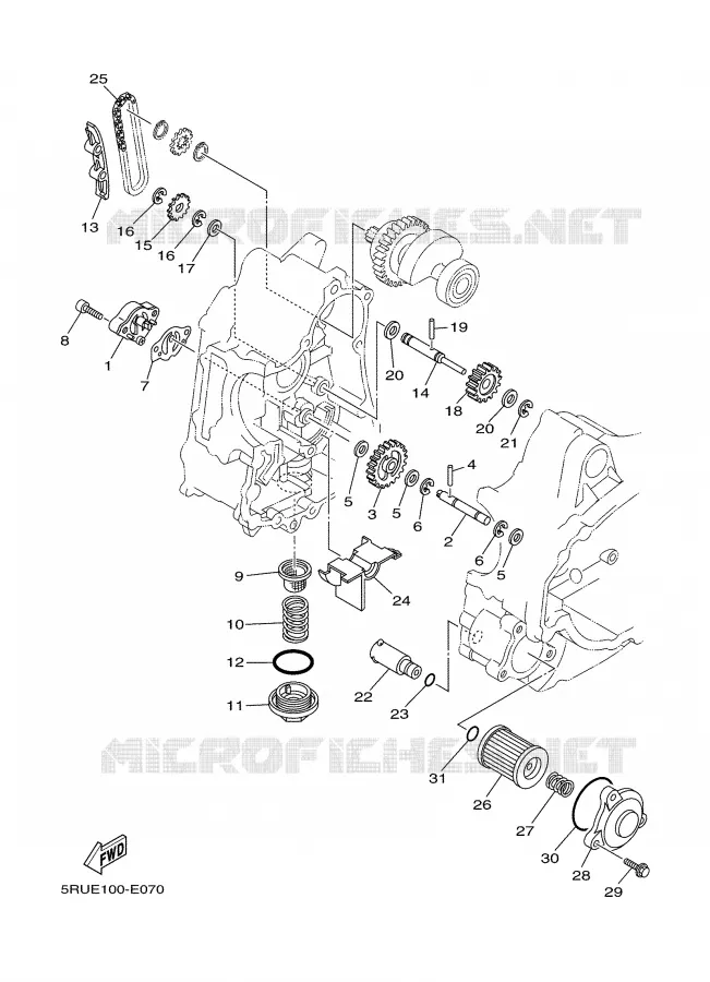 OIL PUMP Yamaha SCOOTER 400 2007 MAJESTY  YP400W