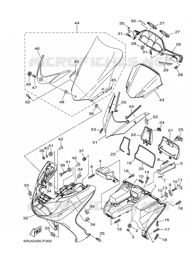 LEG SHIELD Yamaha SCOOTER 400 2007 MAJESTY  YP400W