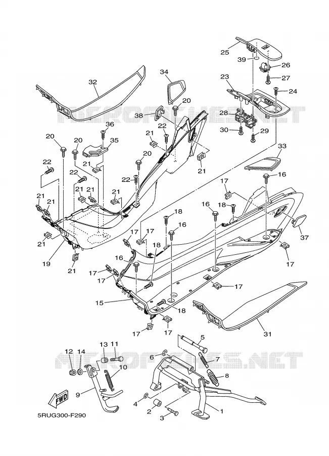 STAND / FOOTREST Yamaha SCOOTER 400 2008 MAJESTY  YP400X