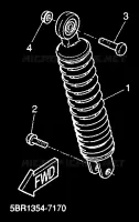 REAR SHOCK ABSORBER for Yamaha AEROX 1999