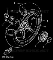 REAR WHEEL for Yamaha AEROX 1999
