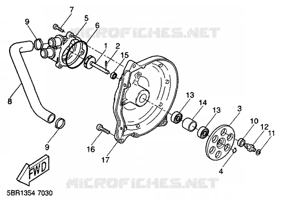 WATERPUMP / HOSES Yamaha SCOOTER 50 1999 AEROX  YQ50