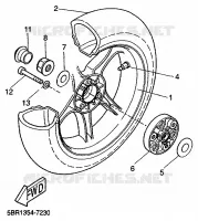 REAR WHEEL for Yamaha AEROX 1999