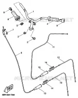 HANDLEBAR & CABLES for Yamaha AEROX 1999