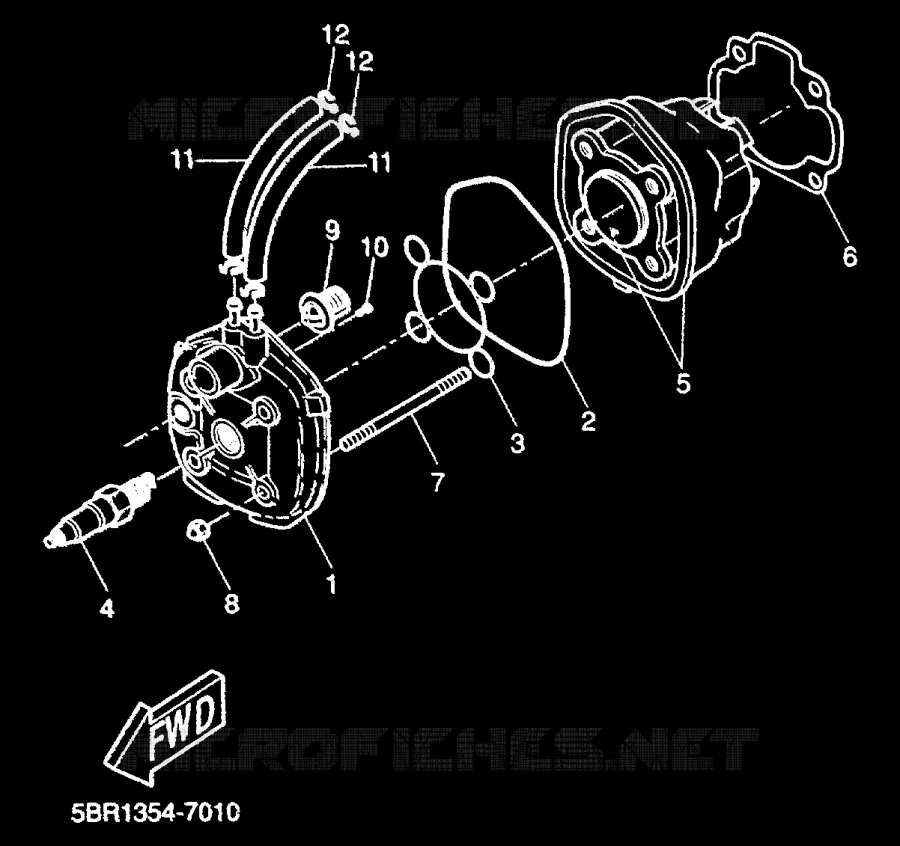 CYLINDER Yamaha SCOOTER 50 2000 AEROX  YQ50