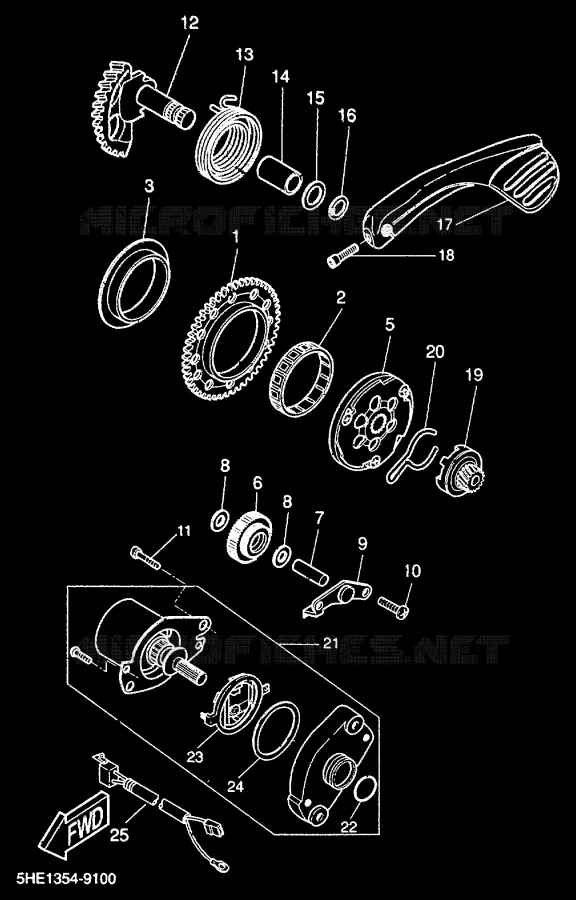 STARTER MOTOR Yamaha SCOOTER 50 2000 AEROX  YQ50