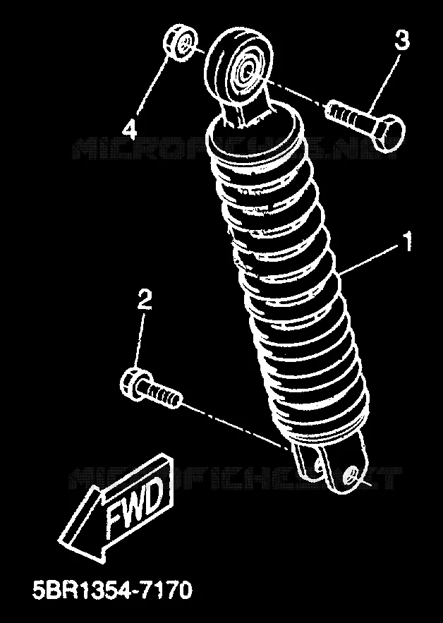 REAR SHOCK ABSORBER Yamaha SCOOTER 50 2000 AEROX  YQ50