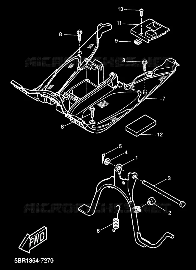 STAND / FOOTREST Yamaha SCOOTER 50 2000 AEROX  YQ50
