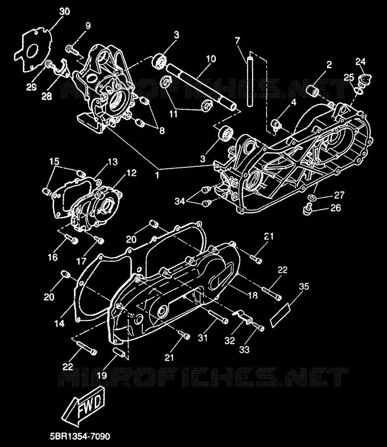 CRANKCASE Yamaha SCOOTER 50 2000 AEROX  YQ50