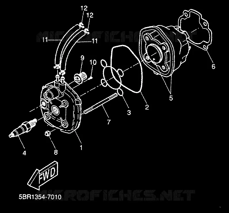 CYLINDER Yamaha SCOOTER 50 2000 AEROX  YQ50