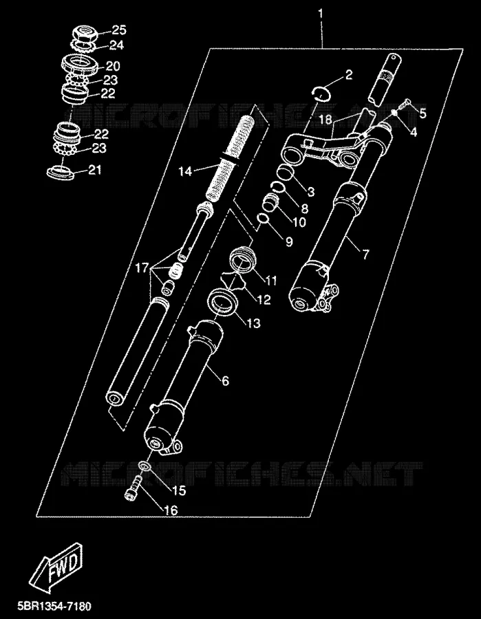 FRONT FORK Yamaha SCOOTER 50 2000 AEROX  YQ50