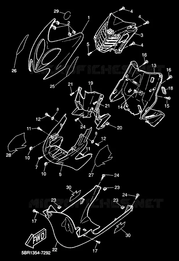 LEG SHIELD Yamaha SCOOTER 50 2000 AEROX  YQ50
