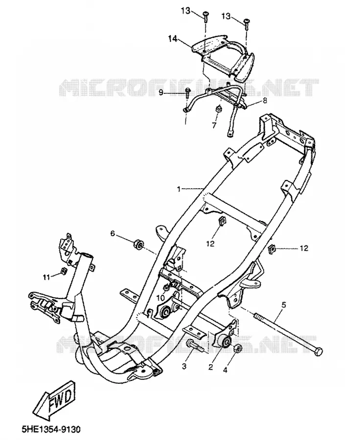 FRAME Yamaha SCOOTER 50 2000 AEROX  YQ50