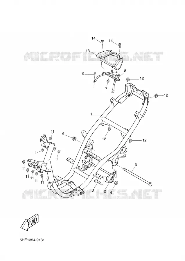 FRAME Yamaha SCOOTER 50 2000 AEROX  YQ50