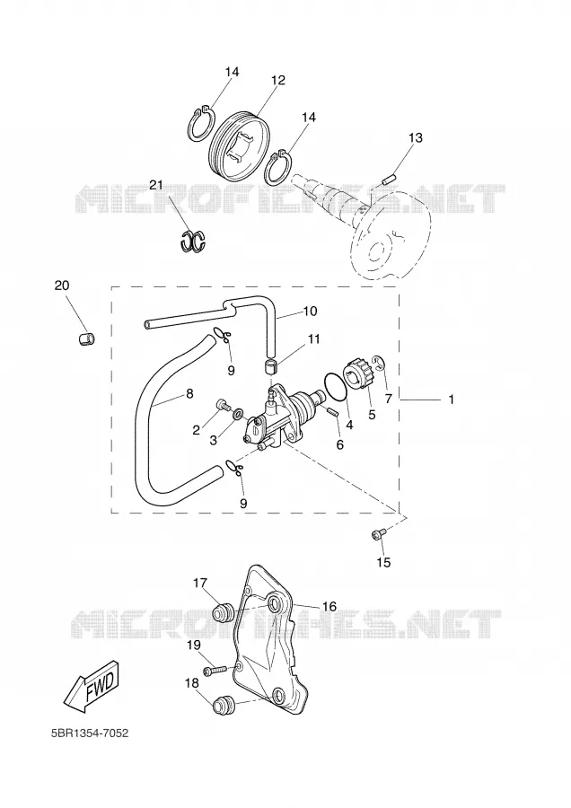 OIL PUMP Yamaha SCOOTER 50 2000 AEROX  YQ50