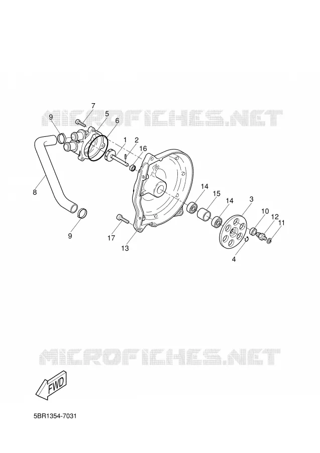 WATERPUMP / HOSES Yamaha SCOOTER 50 2001 AEROX  YQ50